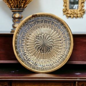 2 Vintage Leonard Crystal Bowls with silver trim. 5” wide 2.5” high